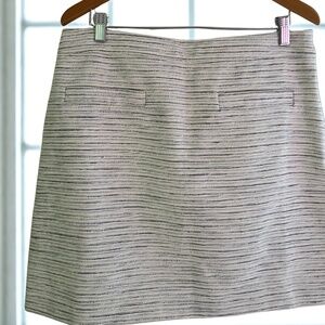 LOFT Ivory and Black Pencil Skirt
